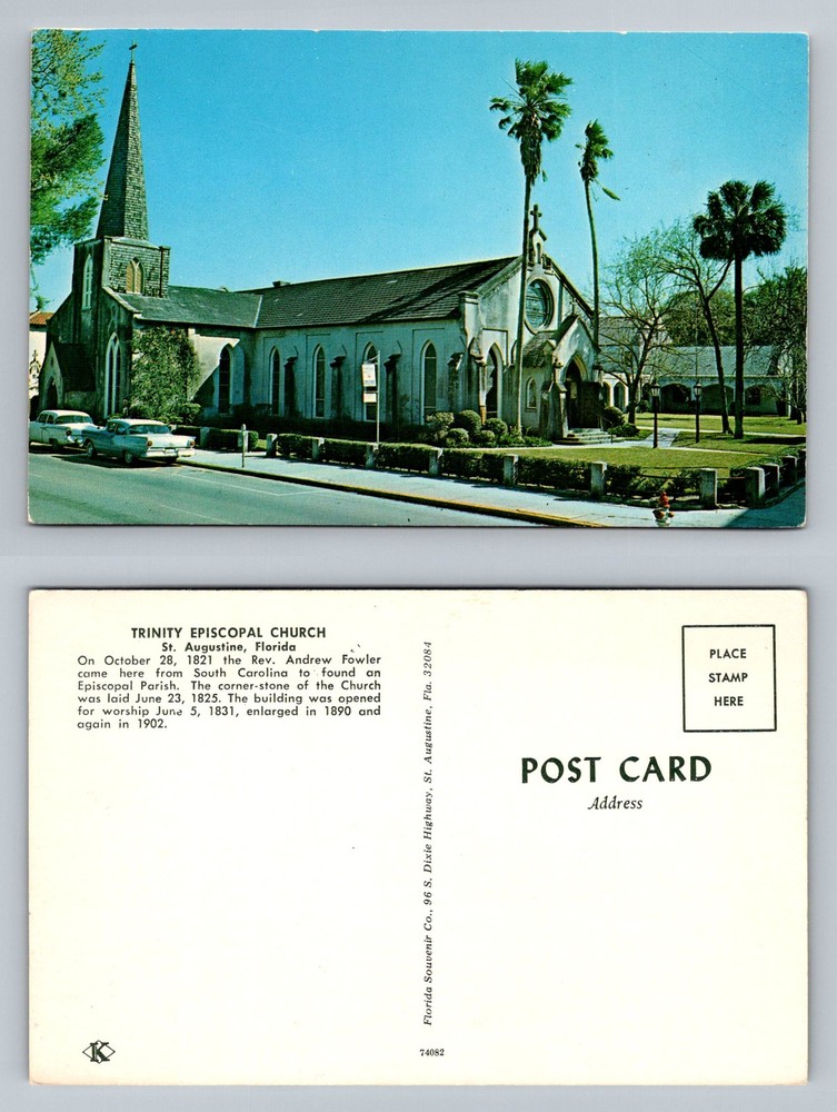 St. Augustine, FL-Florida, Trinity Episcopal Church Gothic Vintage Postcard