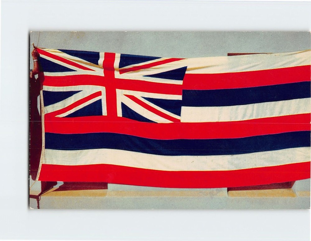 Postcard Hawaiis Flag Bishop Museum Honolulu Hawaii USA