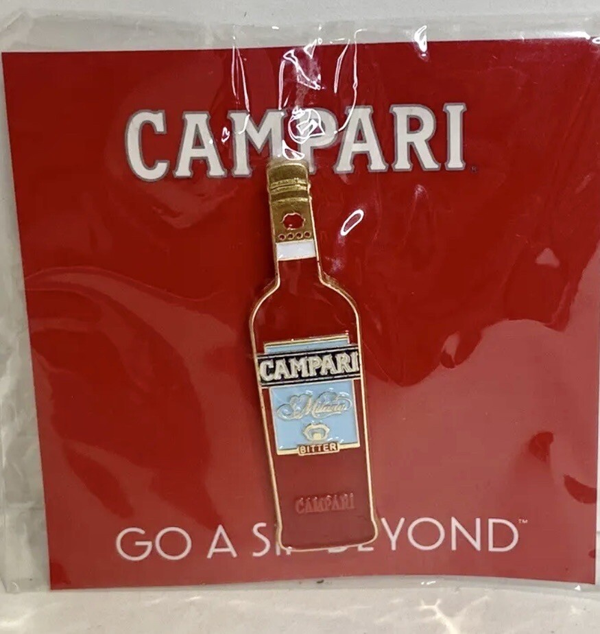 Campari Bottle Enamel Hat Shirt Lapel Pin Badge Brand New!!