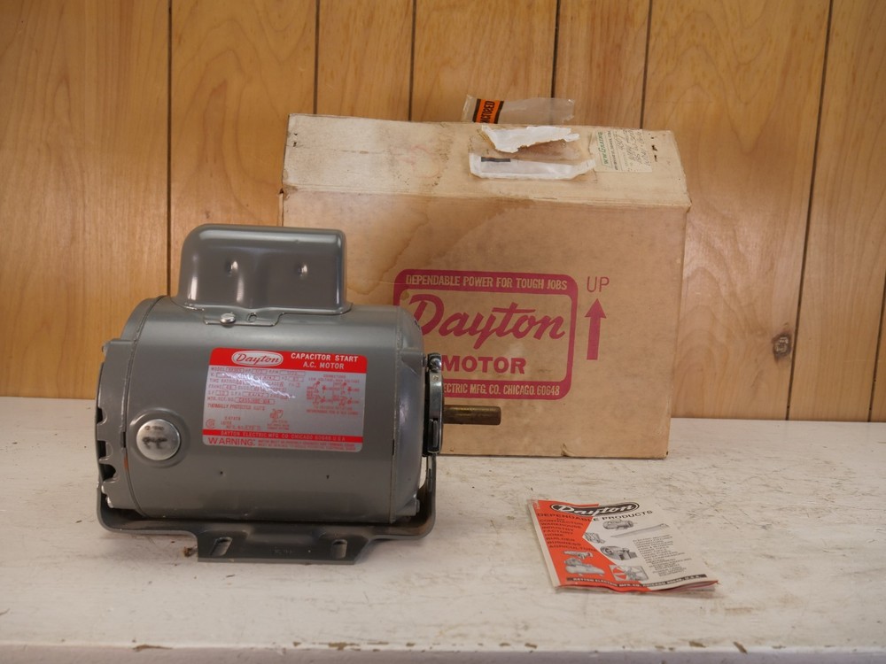 DAYTON 6K965 Motor,1/2 HP,1725 rpm,48Z,115/230V 6K965