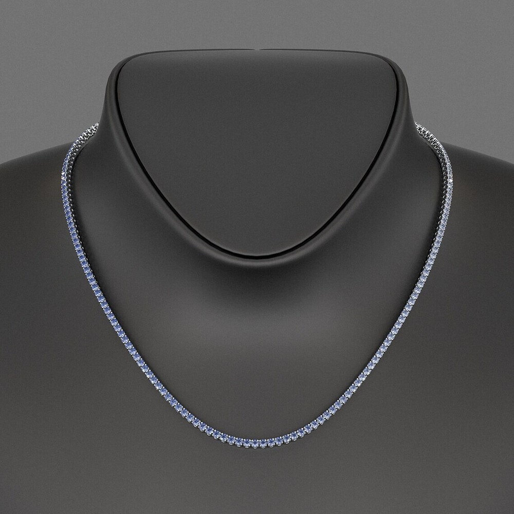 12.5Ct Round Lab Created Blue Sapphire 20