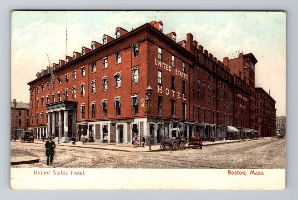 Boston MA-Massachusetts, United States Hotel Advertising, Vintage Postcard