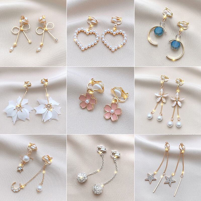 Stylish Korean Non-Pierced Tassel Ear Clip for Women Earrina5