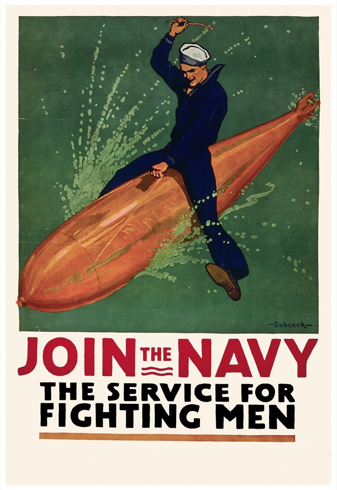 Decor Poster. Fine Graphic Art Design. Joint the U. S Navy. Home Wall Art. 1750