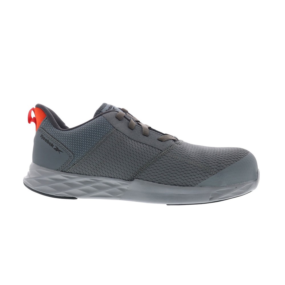 Reebok Work Astroride Strike RB4671 Mens Gray Mesh Athletic Work Shoes