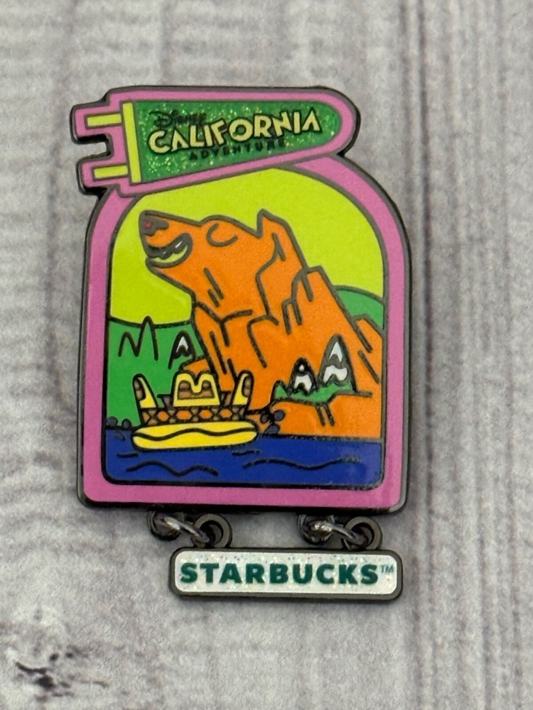 Disney Starbucks 2025 Mystery Pin Grizzly Peak River California Adventure New Release