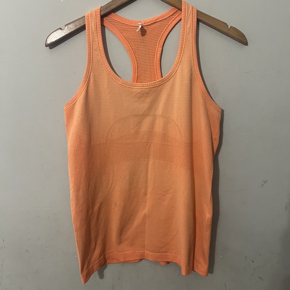 Lululemon Swiftly Tech Racerback Orange Size 8 athletic activewear