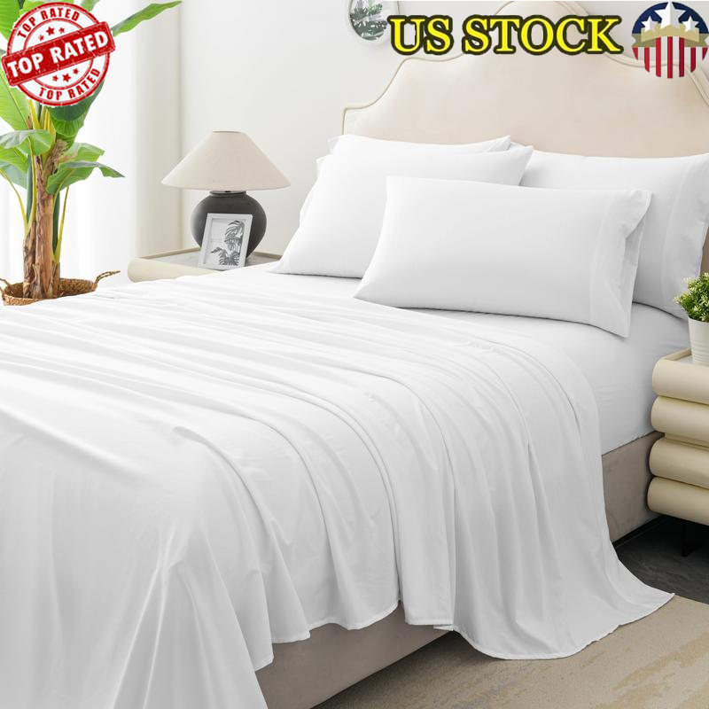 Twin Microfiber Sheet Set Soft Cozy Easy Care Wrinkle Resistant 4 Piece New