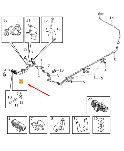 VOLVO XC40 Genuine Evaporator Pipe 32312149 OEM New