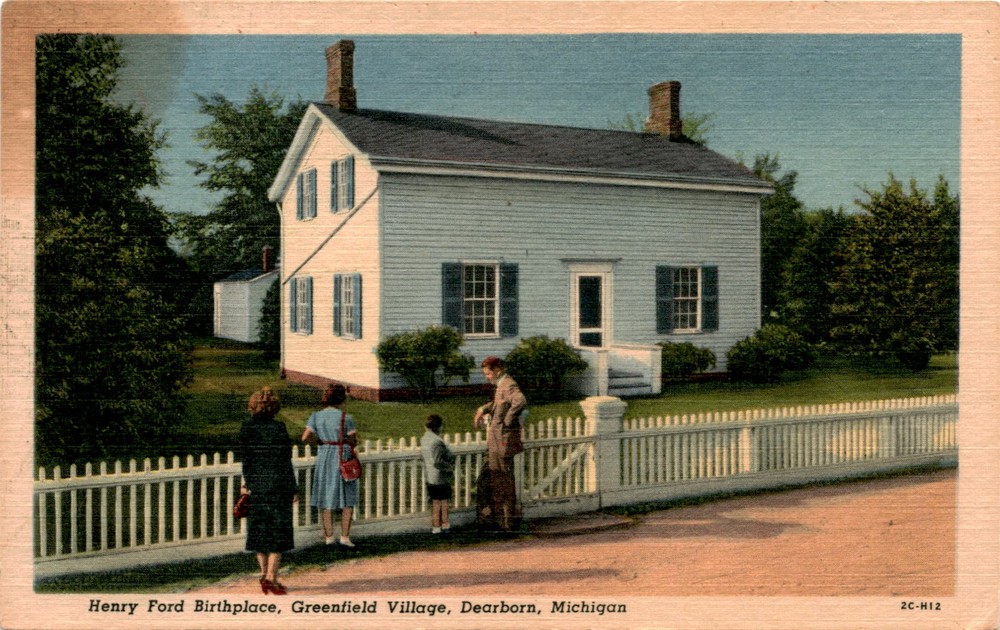 Henry Ford Birthplace, Greenfield Village, Dearborn, Michigan. Postcard