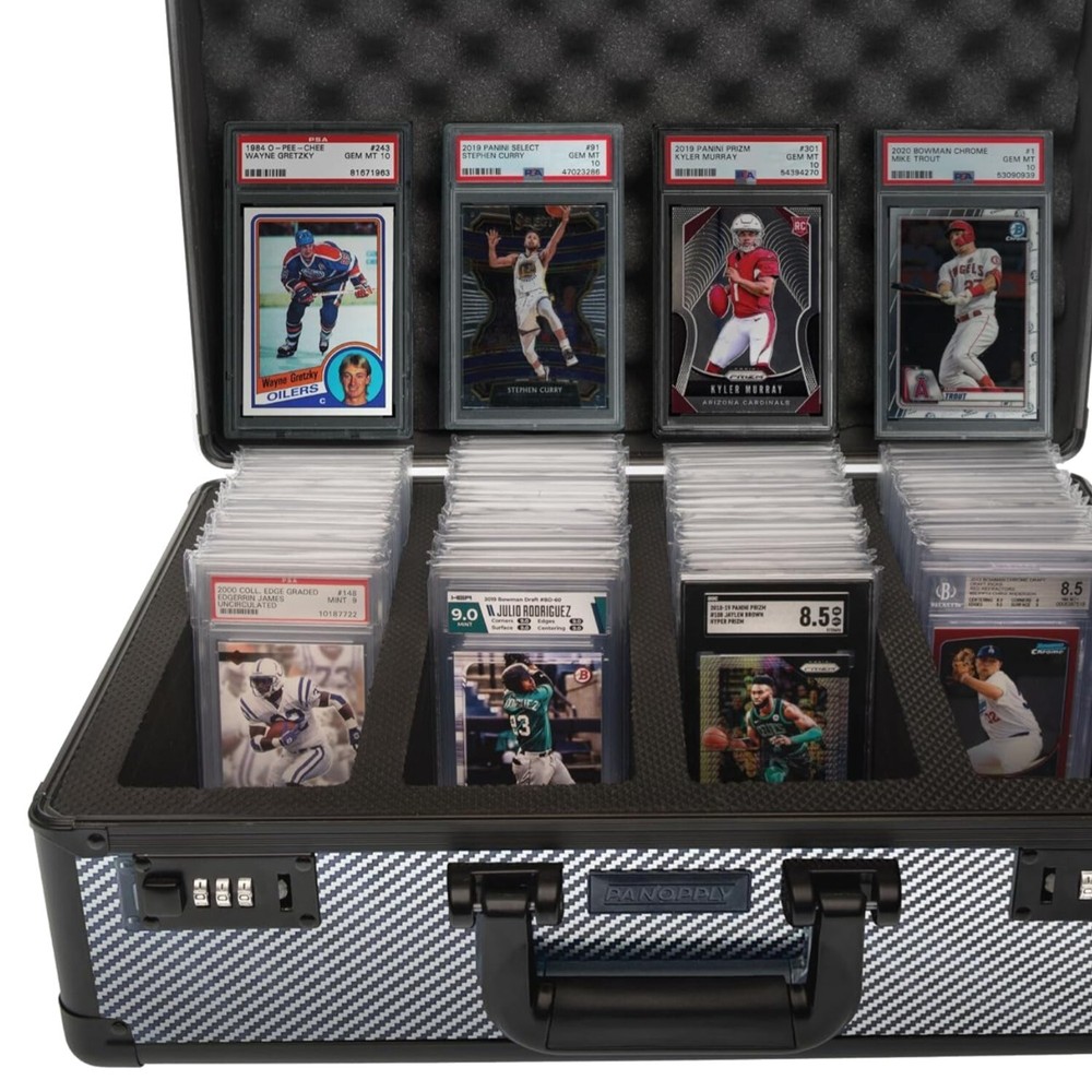 Premium Sports Card Display Case - Water-Resistant Storage for Graded Cards