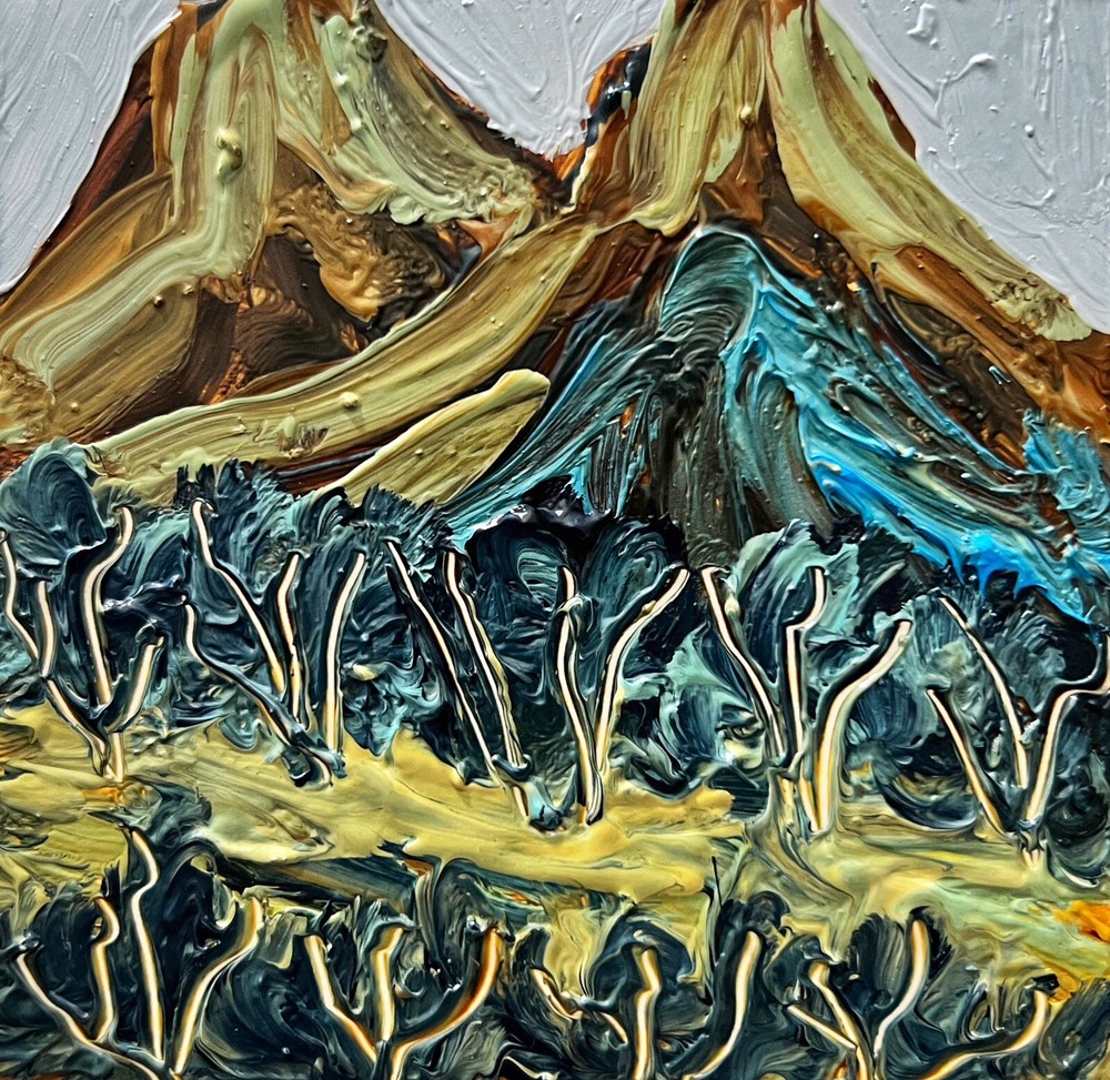 Stunning Abstract Landscape Oil Painting – Handmade Art Gift from Ukraine, Perfect for Home Decor