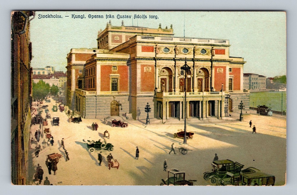 Sweden- Stockholm Royal Opera House Souvenir Postal Old Card Vintage Postcard