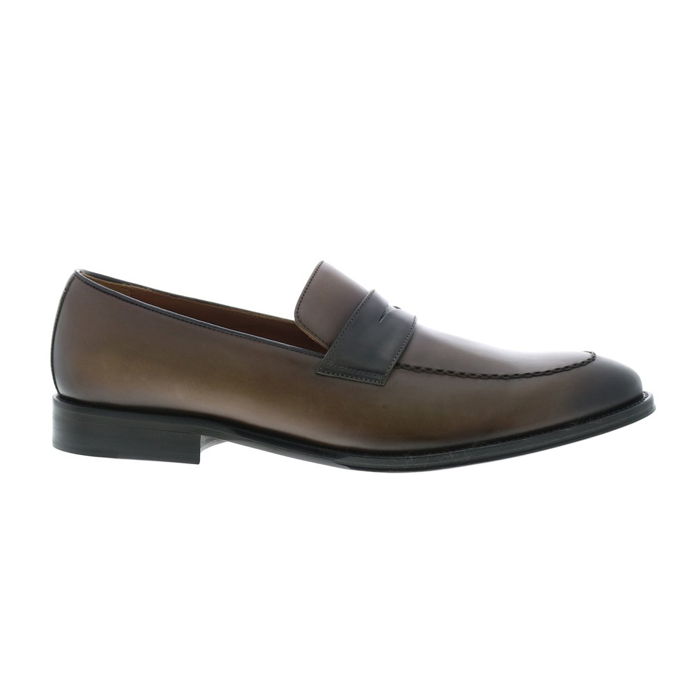 Bruno Magli Arezzo BM3AREC8 Mens Brown Loafers & Slip Ons Penny Shoes 9.5