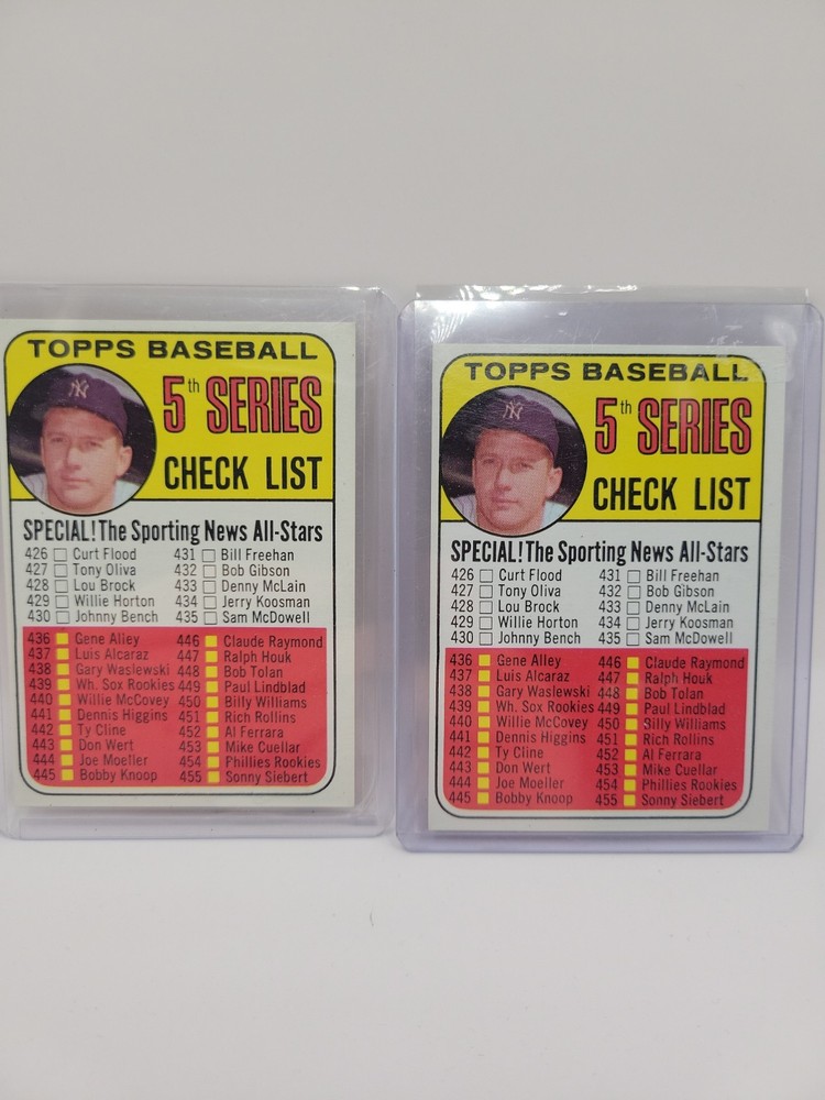 1969 Topps #412 5th Series Check VG (MK) - Mickey Mantle Lot Of 2