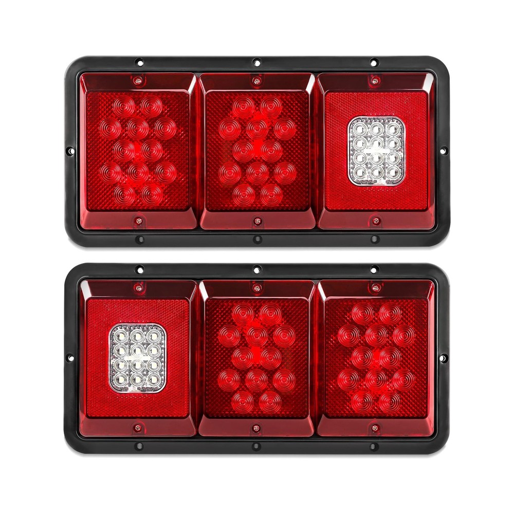 2PCS LED Trailer Tail Lights, 36 LED Triple Function Stop Brake Turn Signals ...