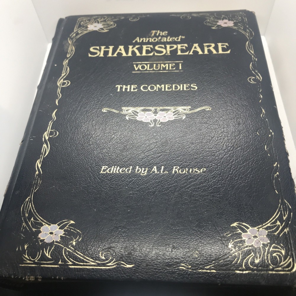 Shakespeare The Annotated Volume 1 The Comedies A.l. Rowse Bonded Leather Dmg