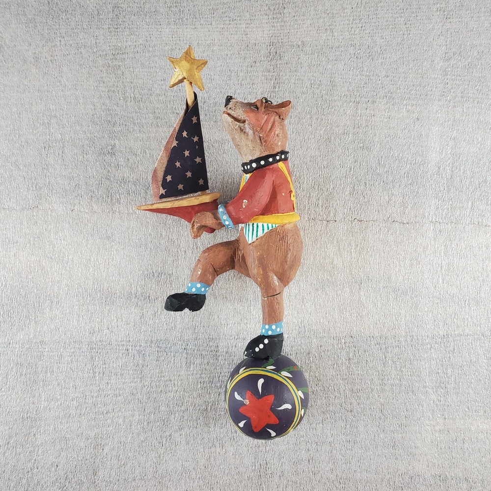 BROKEN House of Hatten Peggy Fairfax Herrick Circus Bear Ball Christmas Ornament