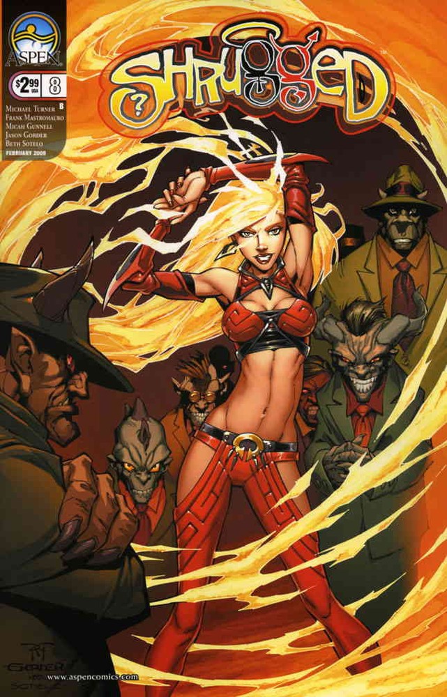 Shrugged 8B VF/NM Last Issue Randy Green Aspen Comics - Combined Shipping