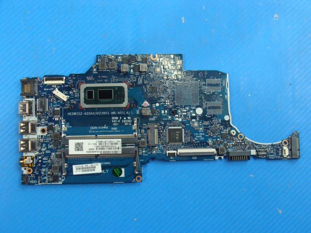 HP 14” 14-cf1015cl Intel i5-8265U 1.6GHz Motherboard L38212-601 6050A3023801