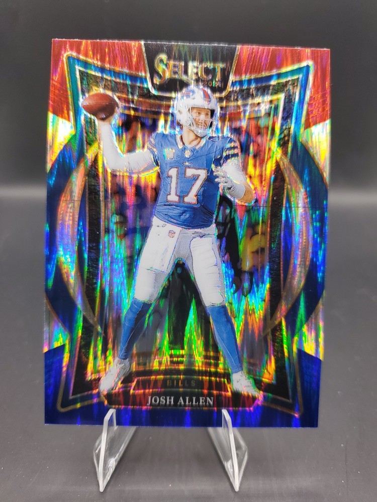 2024 Panini Select - Concourse Josh Allen #34 Red & Blue Shock Prizm