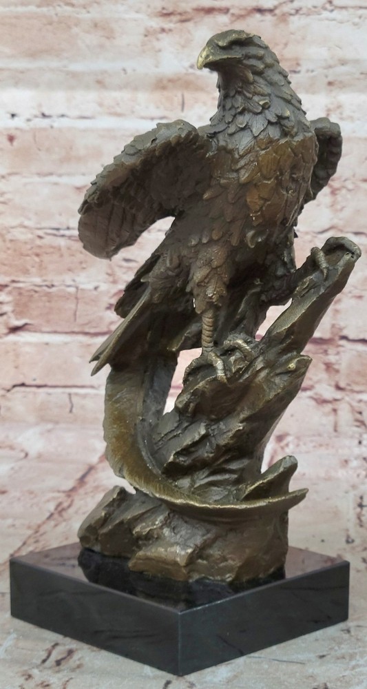 BRONZE EAGLE LARGE  SIGNED COLLECTOR MAGNIFICENT STATUE SCULPTURE ARTWORK DEAL