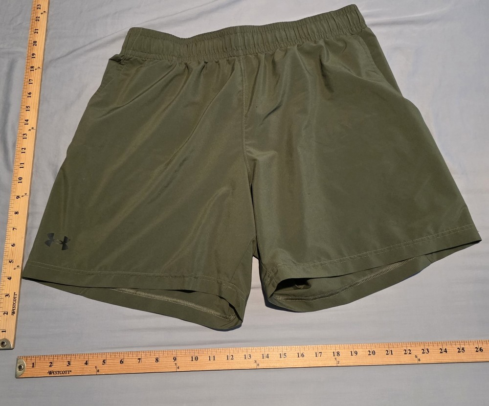 Under Armour Shorts Olive Green XL 7inch Inseam Polyester