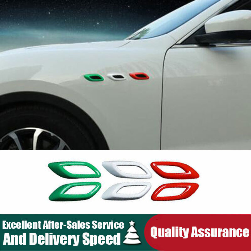 For Maserati Levante 2017-2021 3-Color Air Flow Vent Side Fender Decor Trim 6pcs
