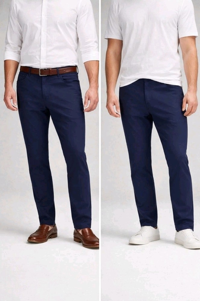Lululemon ABC Commission Pants Mens 36 Navy Warpstreme Stretch Slim Casual Dress