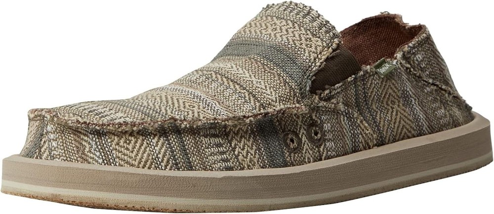 SANUK Vagabond ST Artesano Mens Slip On Shoes Sz 11 Beige Combo Saddleblanket