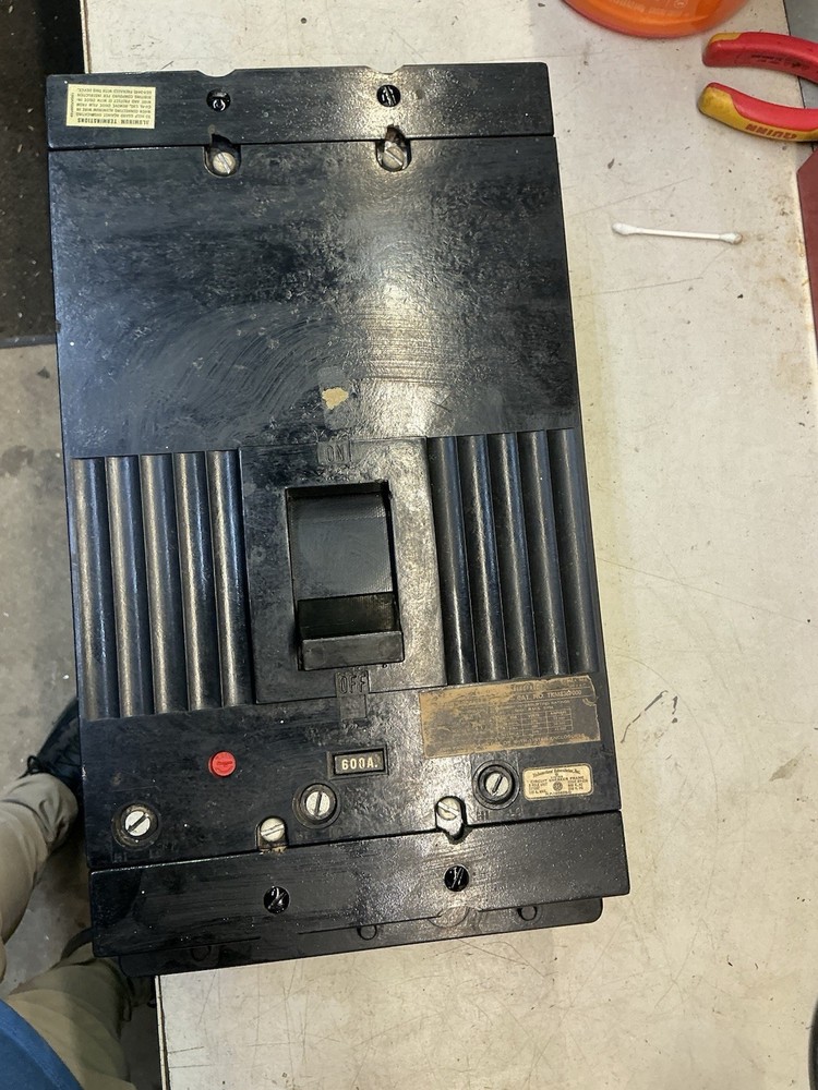 GE Circuit Breaker, 600A, 3 Pole, TKM836F000