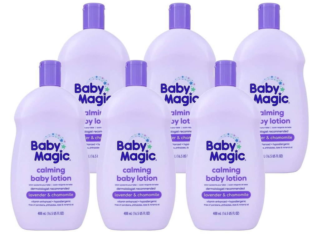 Baby Magic Calming Lotion for Comfort and Relaxation 16.5 Fl Oz 6-Pack