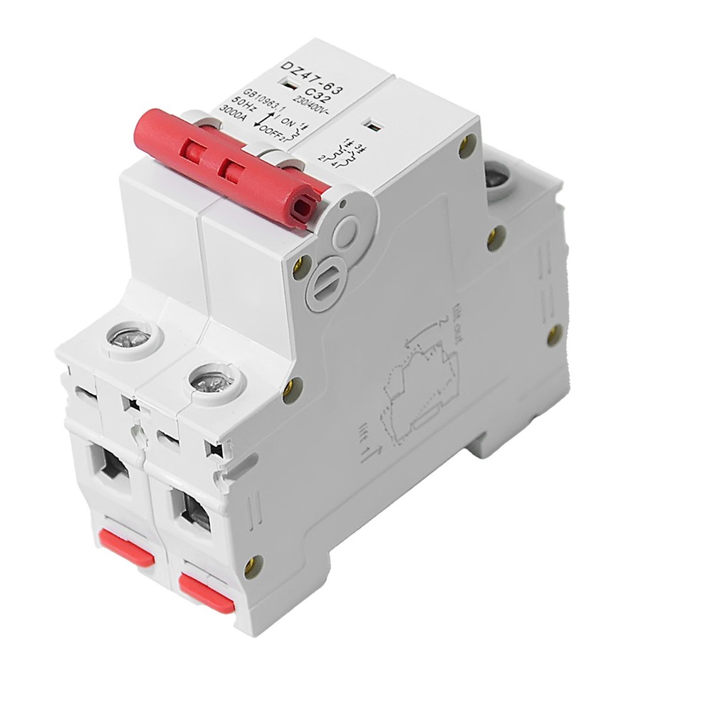 Universal Mini Circuit Breaker 32AMP AC MCB GYM8 2Pole 4.5kA Din Rail 250V/500V
