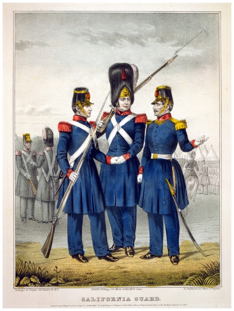 Decor Poster. Fine Graphic Design. California Guards. Historical Wall Art. 1097