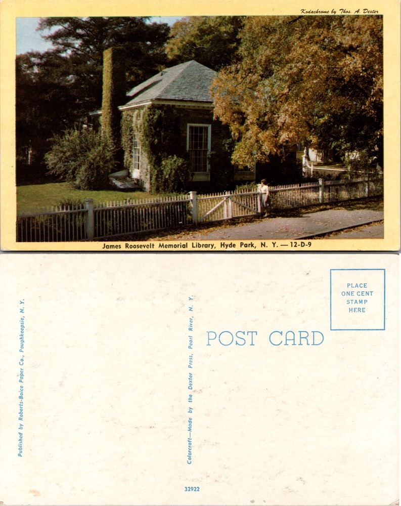 James Roosevelt Memorial Library Hyde Park New York NY Postcard