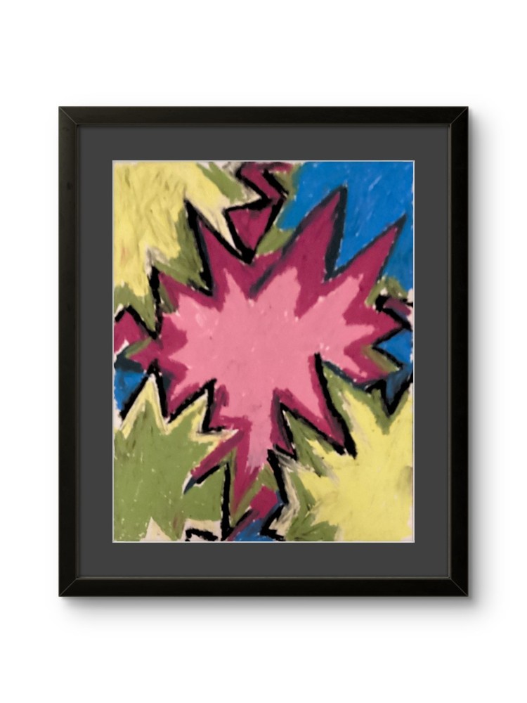 Original Expressionism Abstract Bright Cute Modern Pop Art 11x14 on Paper