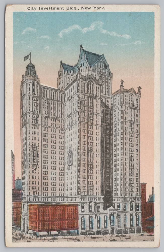 New York City~City Investment Building~Vintage Postcard
