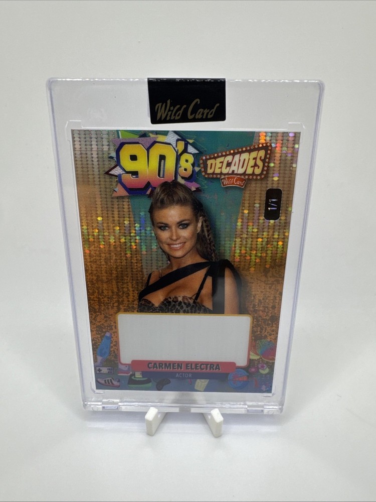 Carmen Electra 1 of 1 Blank Auto GOLD DISCO Card Super Rare!!!