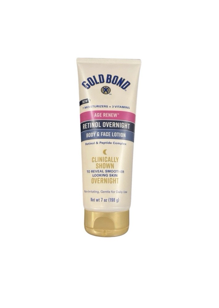 Gold Bond Age Renew Retinol Overnight Body & Face Lotion w/Retinol Peptide 7 oz
