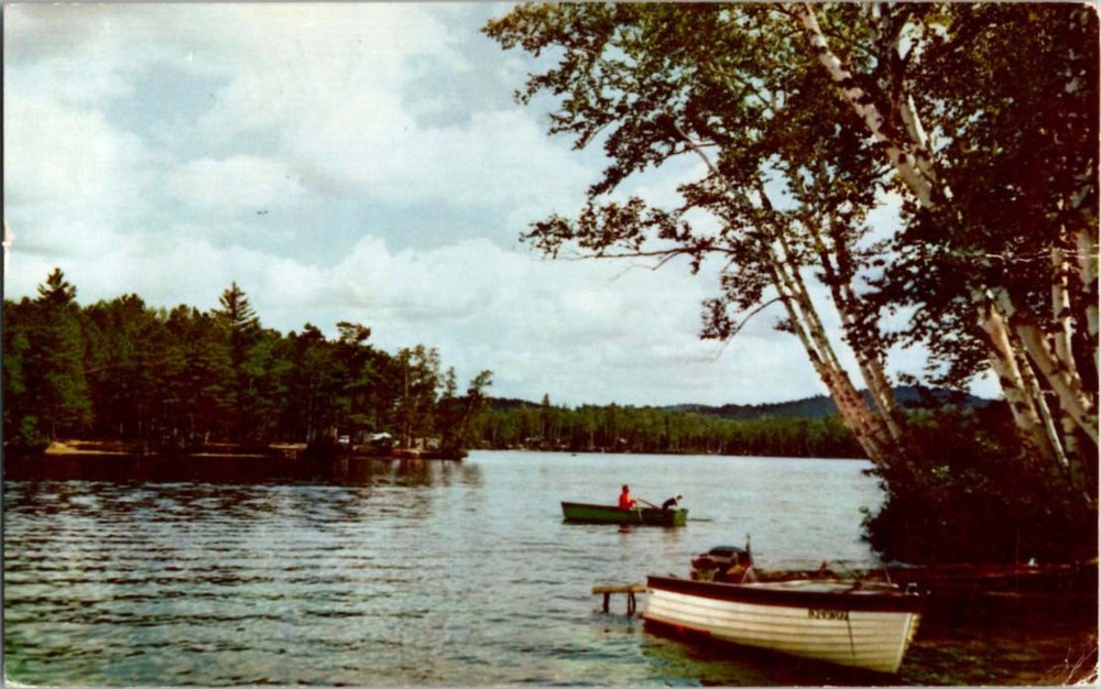Pre-1980 CAMP SCENE Adirondacks - Fish Creek New York NY m/14 BC0612