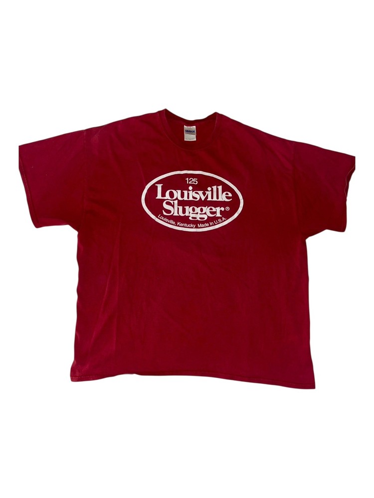 2000s Louisville Slugger Shirt 125th Anniversary Adult Large Red Short Sleeve