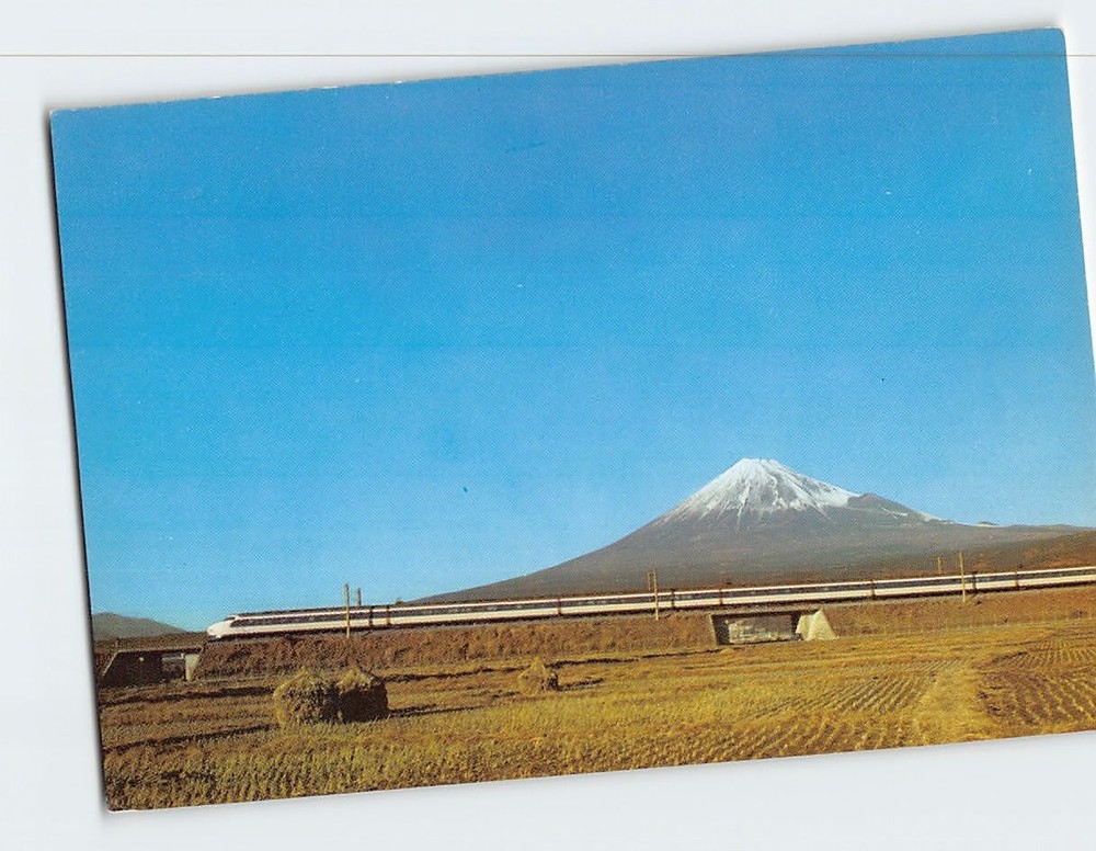 Postcard Mt. Fuji & Super Express Train Japanese Pavilion Expo '67 Japan