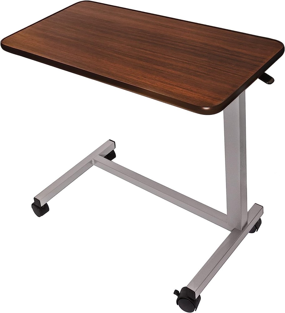 Vaunn Medical Adjustable Overbed Bedside Table With Wheels (Hospital and Home Us
