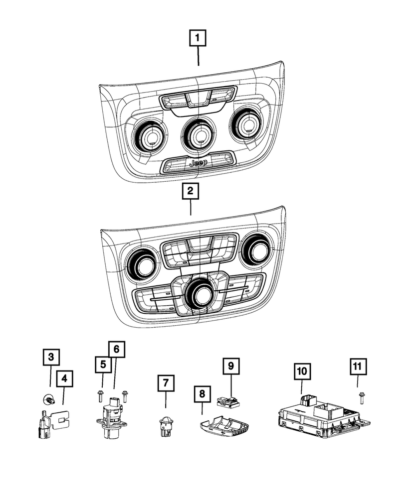 Genuine Mopar A/C And Heater Module 68243664AE