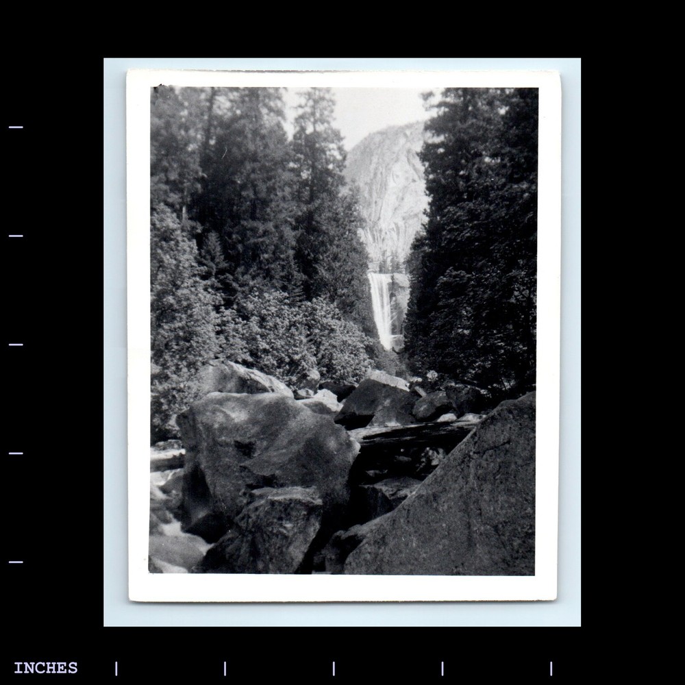 Old Vintage Photo YOSEMITE WATERFALL LANDSCAPE