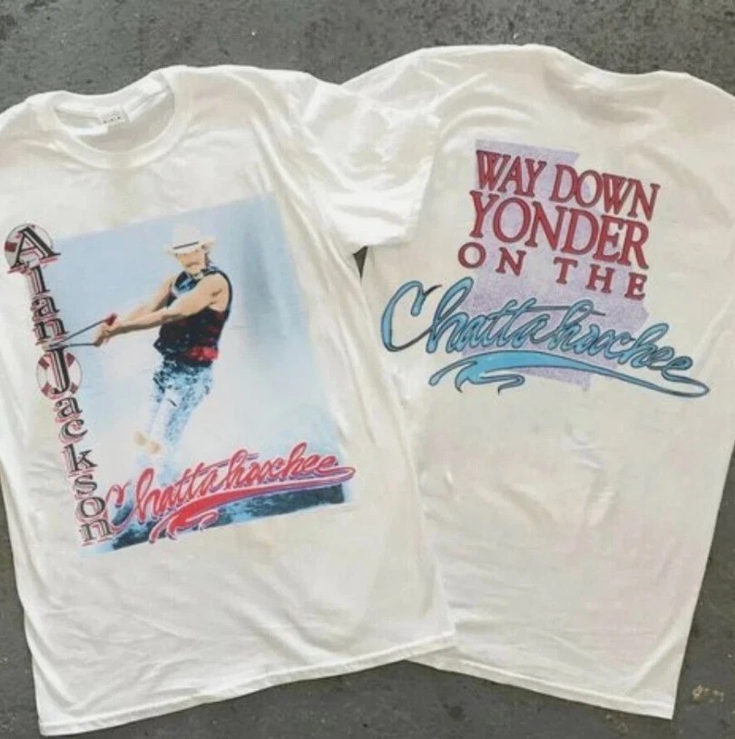 New Country Music Alan Jackson Singer 2 Sides White S to 5XL Shirt VK187