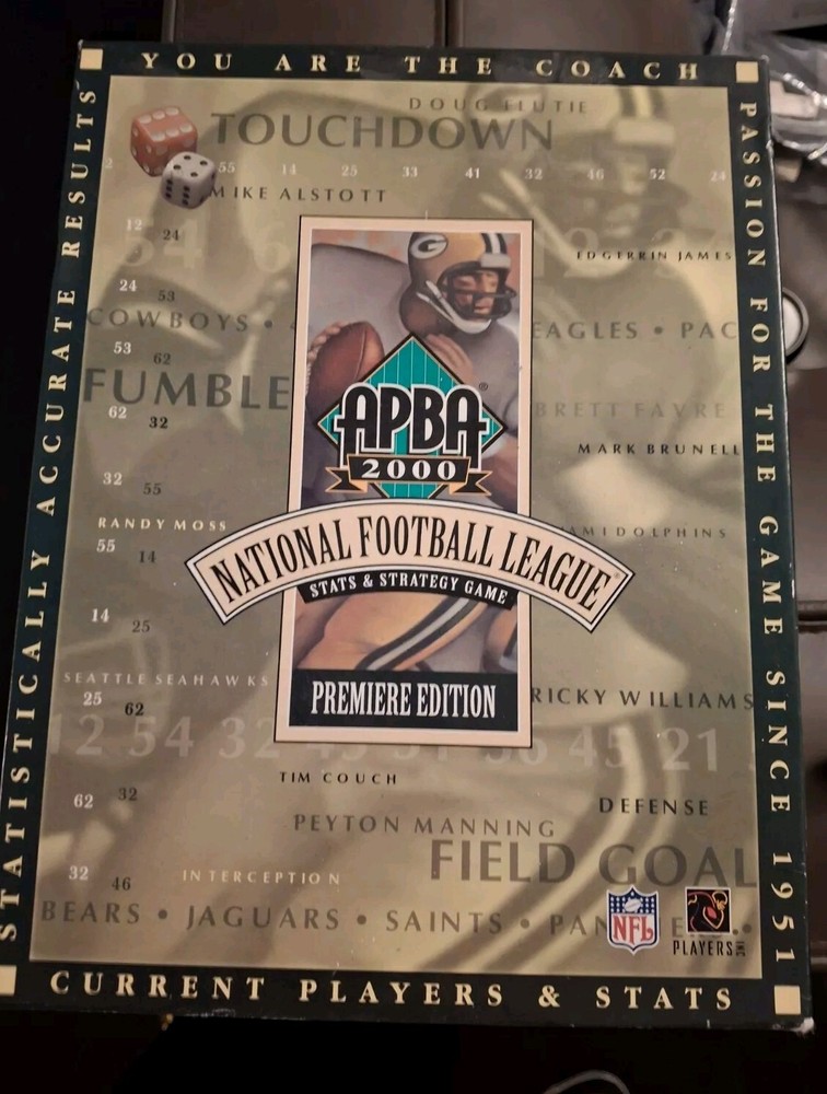 APBA 2000 National Football League Premiere Ed. Stats Strategy Game Complete!