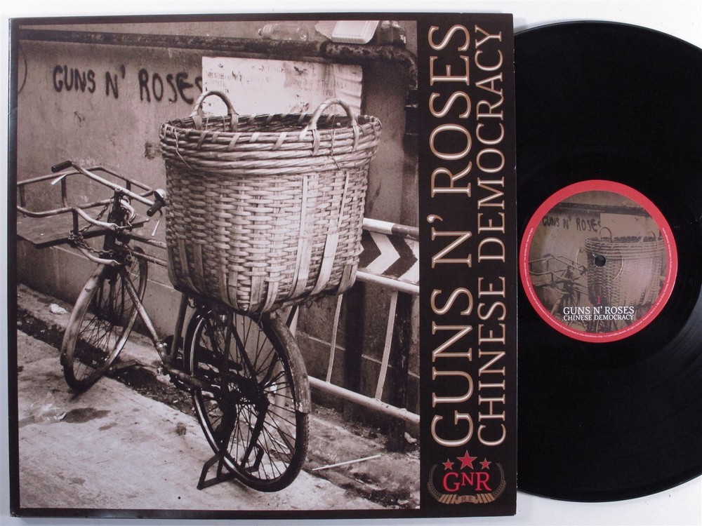 GUNS N' ROSES Chinese Democracy BLACK FROG/GEFFEN 2XLP VG+ 180g gatefold f