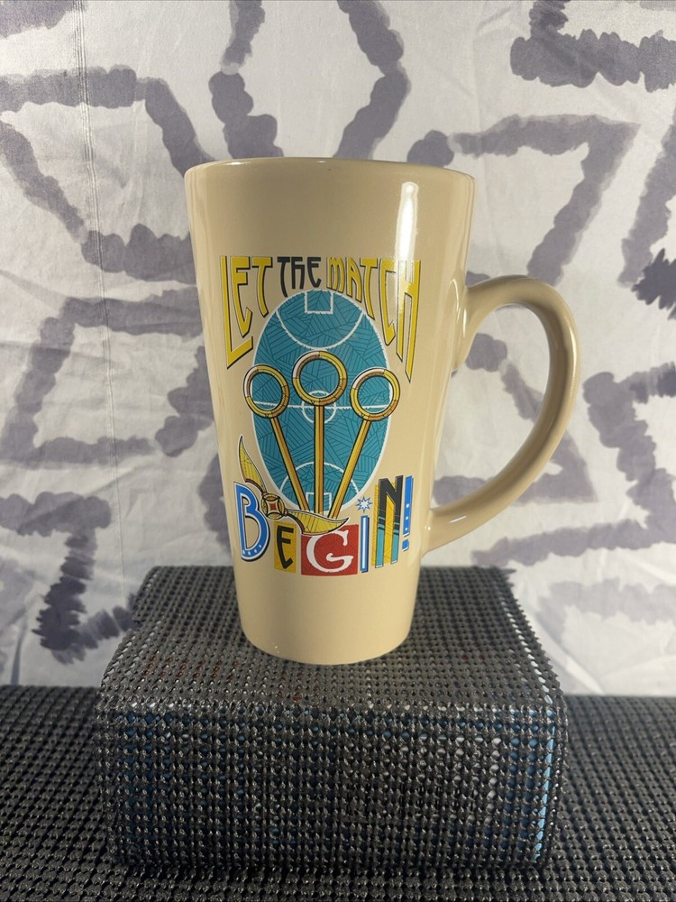 Harry Potter 16oz Yellow Quidditch Ceramic Mug Let the Match Begin
