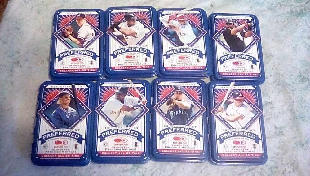 1997 Donruss Preferred Baseball Empty Tins Lot 8